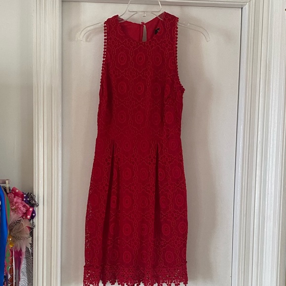 Red floral lace dress - Picture 1 of 4